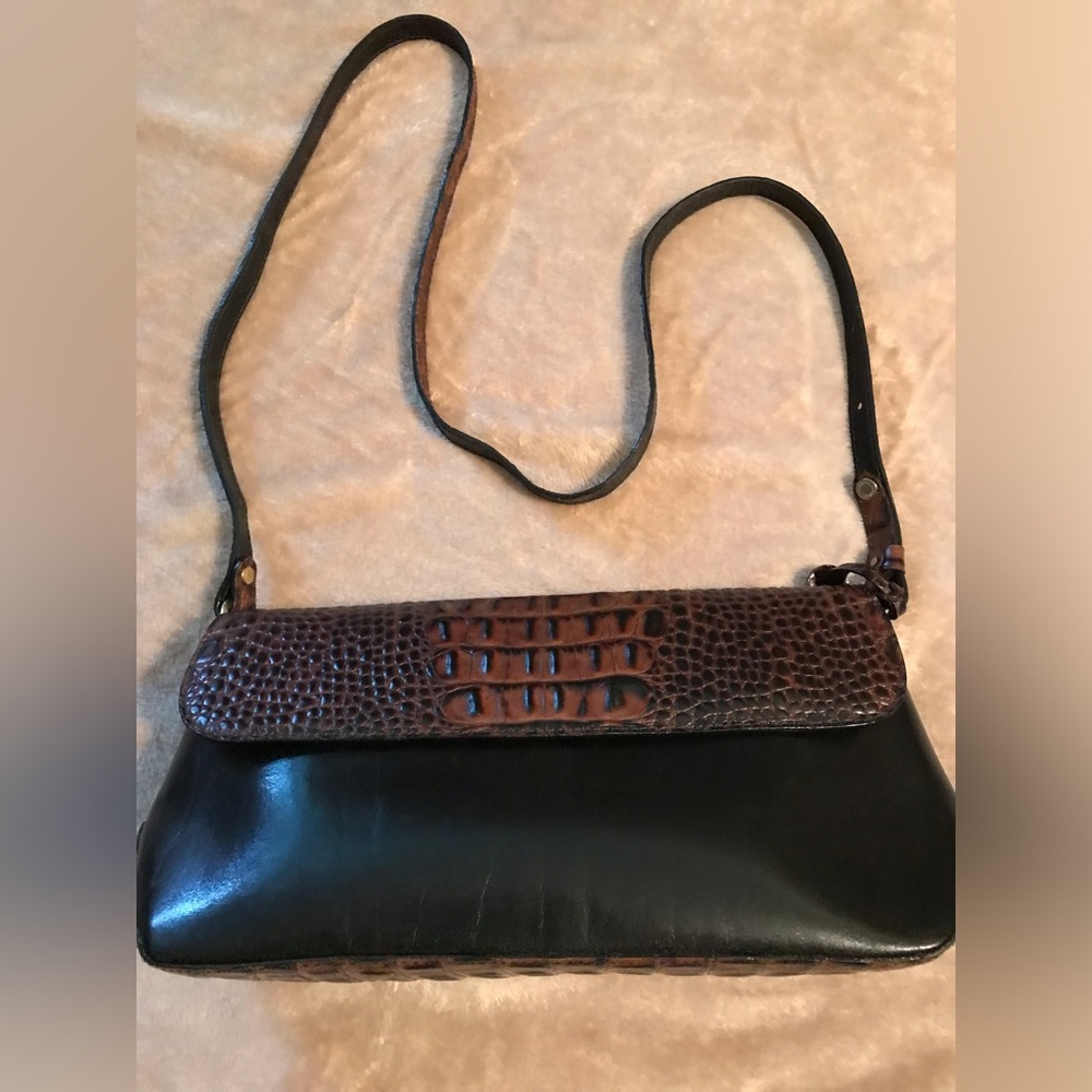 Brahmin Black Leather Shoulder Bag